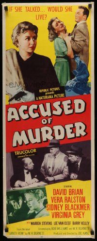 2y002 ACCUSED OF MURDER insert '57 sexy girl and gun noir image, if she talked...would she live?