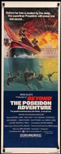 2y030 BEYOND THE POSEIDON ADVENTURE insert '79 Irwin Allen directed, Mort Kunstler disaster art!