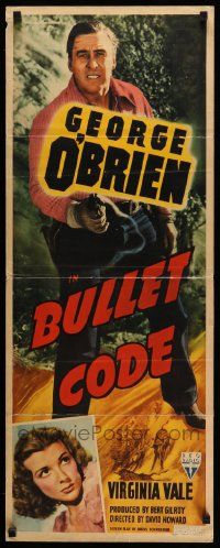 2y048 BULLET CODE insert '40 full-length image of cowboy George O'Brien & pretty Virginia Vale!