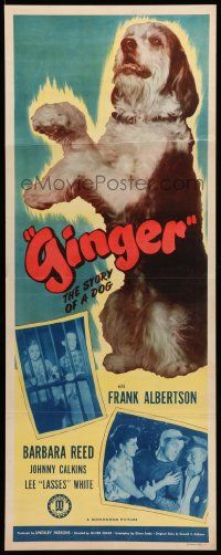 2y184 GINGER insert '47 Frank Albertson & Barbara Reed in the story of a dog!