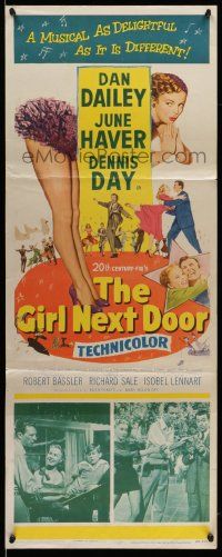 2y191 GIRL NEXT DOOR insert '53 artwork of Dan Dailey, sexy June Haver & Dennis Day!