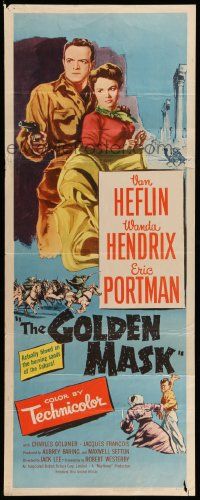 2y203 GOLDEN MASK insert '54 Van Heflin, Wanda Hendrix, actually filmed in the Sahara!