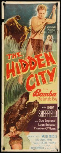 2y233 HIDDEN CITY insert '50 great images of Johnny Sheffield as Bomba the Jungle Boy!