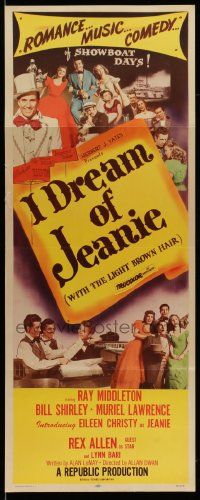 2y249 I DREAM OF JEANIE insert '52 romance, music & comedy of showboat days, blackface minstrels!