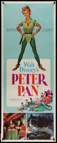 2y344 PETER PAN insert R76 Walt Disney animated cartoon fantasy classic, great full-length art!