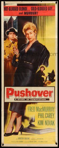 2y362 PUSHOVER style B insert '54 art of Fred MacMurray w/gun & sexiest Kim Novak!