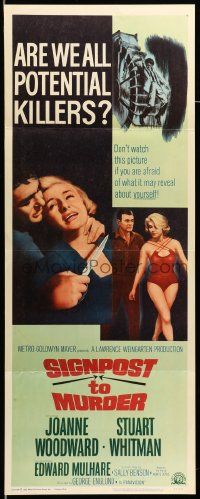 2y394 SIGNPOST TO MURDER insert '65 Joanne Woodward, Stuart Whitman, are we all potential killers?