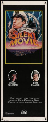 2y395 SILENT MOVIE insert '76 Marty Feldman, Dom DeLuise, art of Mel Brooks by John Alvin!