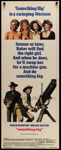 2y406 SOMETHING BIG insert '71 cool image of Dean Martin w/giant gatling gun, Brian Keith
