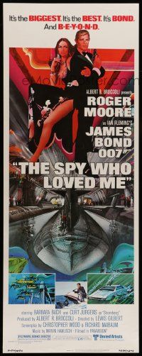 2y411 SPY WHO LOVED ME insert '77 great art of Roger Moore as James Bond 007 by Bob Peak!
