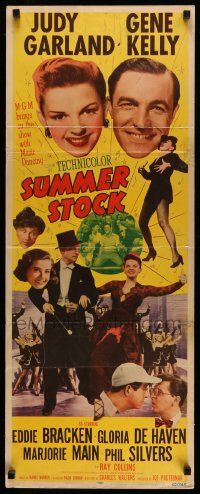 2y421 SUMMER STOCK insert '50 Judy Garland, Gene Kelly, Eddie Bracken, Gloria De Haven!