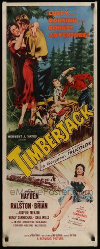 2y447 TIMBERJACK insert '55 Sterling Hayden, Vera Ralston, untamed, wild & primitive!