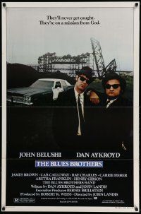 2z102 BLUES BROTHERS 1sh '80 John Belushi & Dan Aykroyd are on a mission from God!