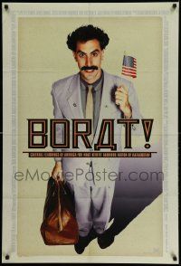 2z107 BORAT style A int'l DS 1sh '06 image from Sacha Baron Cohen mockumentary w/ Cyrillic title!