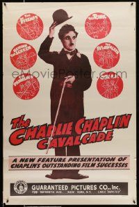 2z131 CHARLIE CHAPLIN CAVALCADE 1sh R40s The Fireman, Behind the Screen, full-length Chaplin!