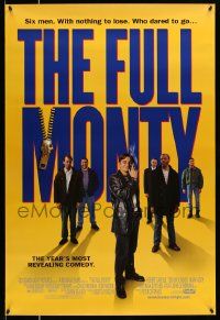 2z266 FULL MONTY 1sh '97 Peter Cattaneo, Robert Carlyle, Tom Wilkinson, Addy, male strippers!