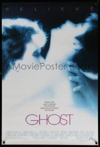 2z279 GHOST 1sh '90 classic romantic close up of dead Patrick Swayze & sexy Demi Moore!
