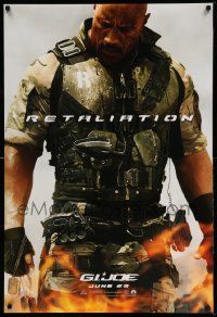 2z272 G.I. JOE: RETALIATION recalled teaser DS 1sh '12 Bruce Willis, image of Dwayne Johnson!
