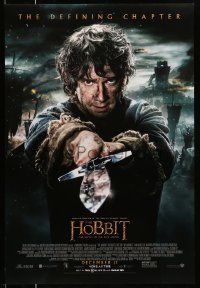 2z349 HOBBIT: THE BATTLE OF THE FIVE ARMIES advance DS 1sh '14 Martin Freeman as Bilbo Baggins!