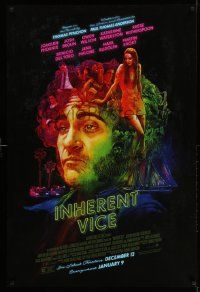 2z406 INHERENT VICE advance DS 1sh '14 Joaquin Phoenix, Brolin, Wilson, wild different artwork!