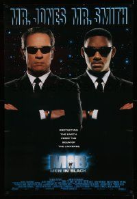 2z525 MEN IN BLACK int'l DS 1sh '97 Will Smith & Tommy Lee Jones close-up!