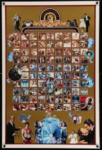 2z527 MGM DIAMOND JUBILEE 1sh '83 images of all the Metro-Goldwyn-Mayer greats on gold background!