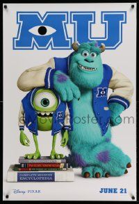 2z545 MONSTERS UNIVERSITY advance DS 1sh '13 image of Mike & Sully from Pixar fantasy CGI cartoon!