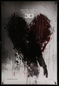 2z554 MY BLOODY VALENTINE 3D teaser DS 1sh '09 Jensen Ackles, Jamie King, gruesome heart image!