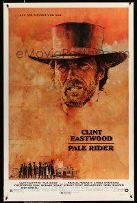 2z569 PALE RIDER 1sh '85 great artwork of cowboy Clint Eastwood by C. Michael Dudash!
