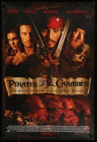 2z584 PIRATES OF THE CARIBBEAN export advance DS 1sh '03 Geoffrey Rush, Knightley, Johnny Depp!