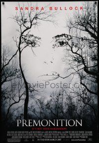 2z598 PREMONITION advance DS 1sh '07 Sandra Bullock, McMahon, clever woman's face in tree design!