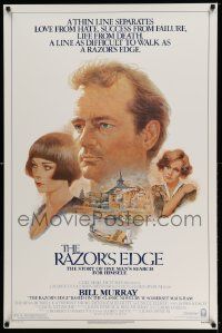 2z623 RAZOR'S EDGE 1sh '84 Bill Murray, Theresa Russell, Catherine Hicks, art by Tom Jung!