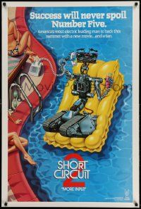 2z685 SHORT CIRCUIT 2 teaser 1sh '88 Johnny Five, some say he's nuts, some say he's bolts!