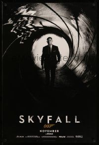 2z697 SKYFALL November IMAX teaser DS 1sh '12 Daniel Craig as Bond standing in classic gun barrel!