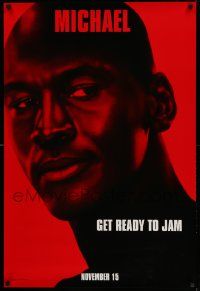 2z704 SPACE JAM teaser DS 1sh '96 cool close-up of basketball star Michael Jordan!