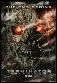 2z759 TERMINATOR SALVATION 5.22 teaser DS 1sh '09 Christian Bale, Sam Worthington, the end begins!