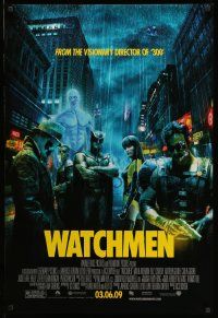 2z817 WATCHMEN 03.06.09 advance DS 1sh '09 Zack Snyder, Billy Crudup, Jackie Earle Haley!
