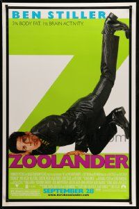 2z850 ZOOLANDER advance DS 1sh '01 Ben Stiller, 3 percent body fat, 1 percent brain activity!