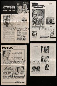 3a086 LOT OF 7 FOLDED CUT PRESSBOOKS '50s-60s advertising images for a variety of movies!