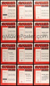 3a099 LOT OF 15 SHOWMEN'S TRADE REVIEW 1957 EXHIBITOR MAGAZINES '57 great images & information!