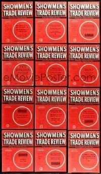 3a102 LOT OF 14 SHOWMEN'S TRADE REVIEW 1955 EXHIBITOR MAGAZINES '55 great images & information!
