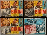 3a244 LOT OF 11 BRIGITTE BARDOT MEXICAN LOBBY CARDS '50s-60s great scenes & sexy artwork!