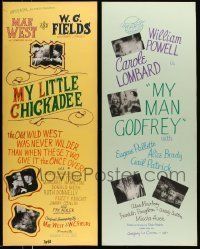 3a247 LOT OF 9 UNFOLDED HOMEMADE INSERTS '70s My Little Chickadee, My Man Godfrey & more!