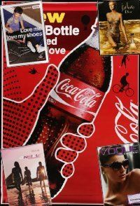 3a378 LOT OF 5 DOUBLE-SIDED BUS STOP ADVERTISING POSTERS '90s-00s Coke, Reebok, Vogue, O'Neill!