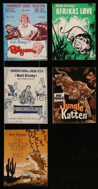 3a331 LOT OF 5 DISNEY DANISH PROGRAMS '60s different images from a variety of movies!