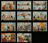3a338 LOT OF 11 JIMMY HATLO THEY'LL DO IT EVERY TIME CARDS '40s great color comic strips!