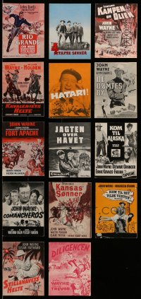 3a323 LOT OF 14 JOHN WAYNE DANISH PROGRAMS '40s-60s different images from Rio Grande & more!