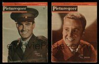 3a160 LOT OF 2 PICTUREGOER ENGLISH MOVIE MAGAZINES '44-45 Tyrone Power & Van Johnson cover images!