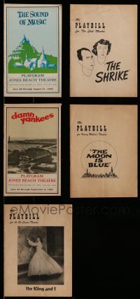 3a337 LOT OF 5 PLAYBILLS '50s-80s Sound of Music, Damn Yankees, King and I, Moon is Blue, Shrike!