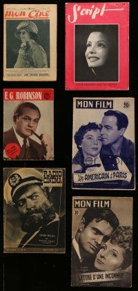 3a147 LOT OF 6 NON-U.S. MOVIE MAGAZINES '20s-50s filled with great images & information!
